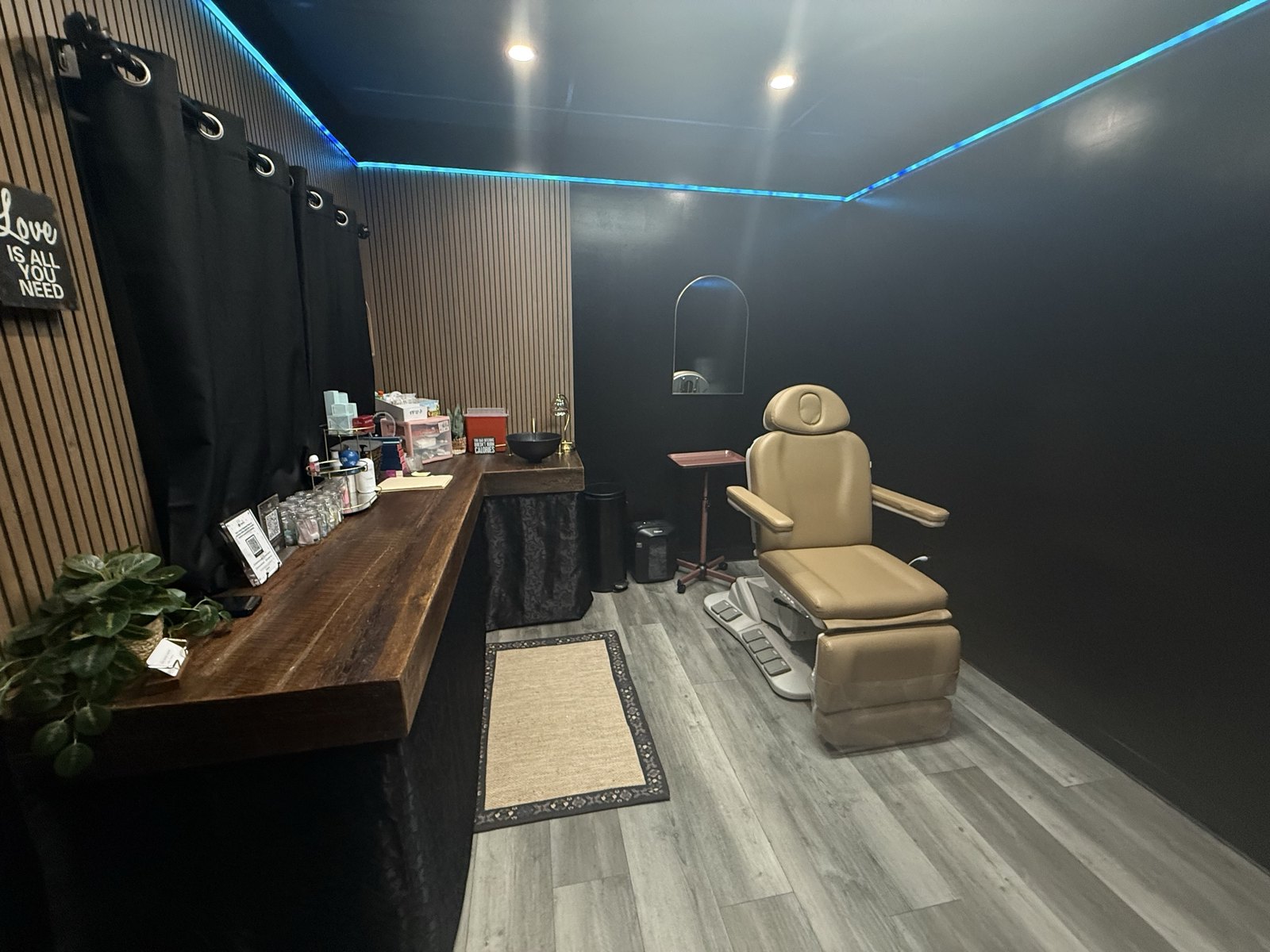 The aesthetics treatment room at the Alpha Care clinic in Crestview, Florida